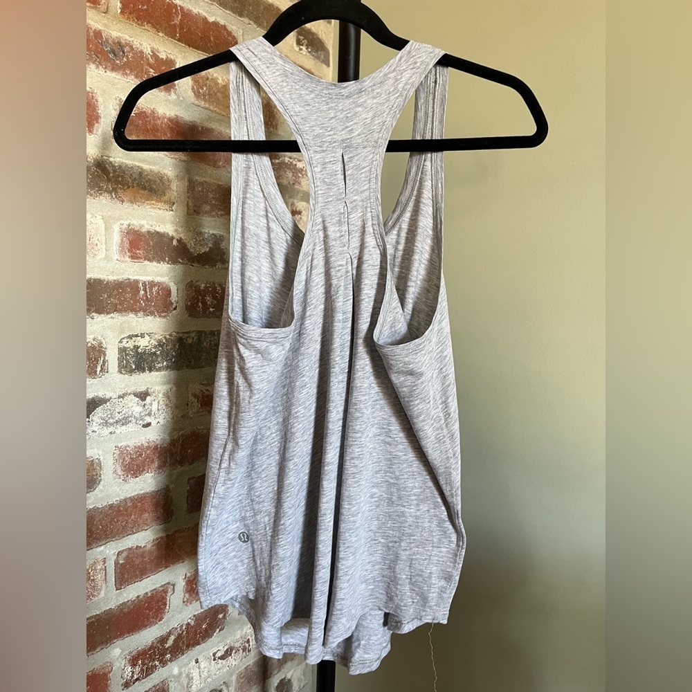 Lululemon Essential Tank Top in a gray, heathered color
 | size small - Picture 2 of 2